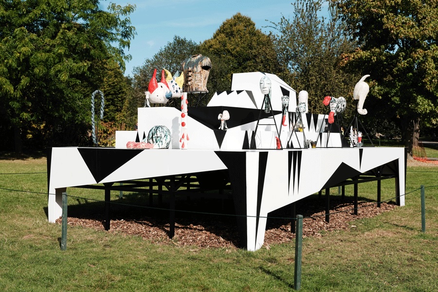 A photo of the sculpture of Materials of Mind Theatre in Frieze London 2024