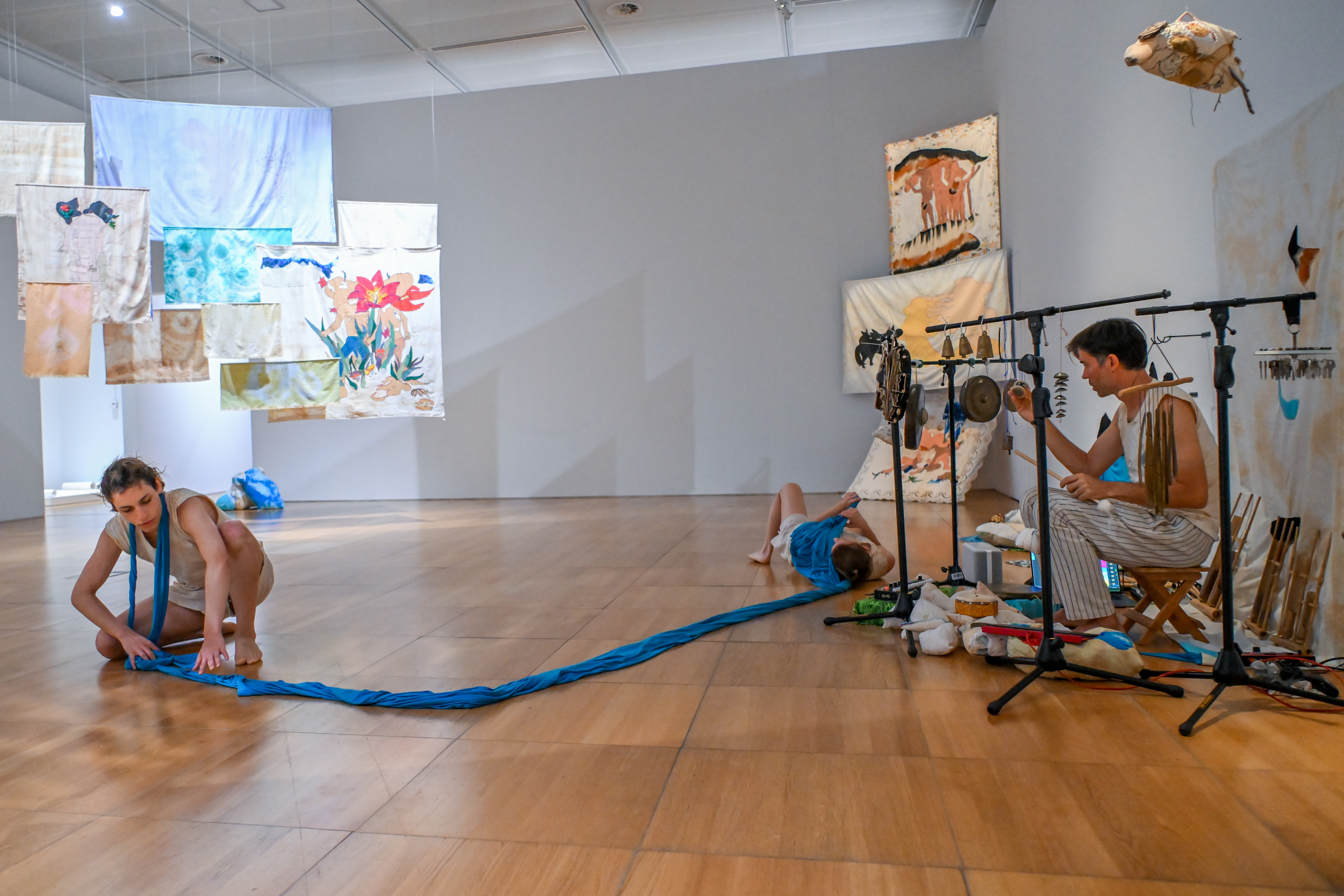 A still from the performance of Entrusted Ground