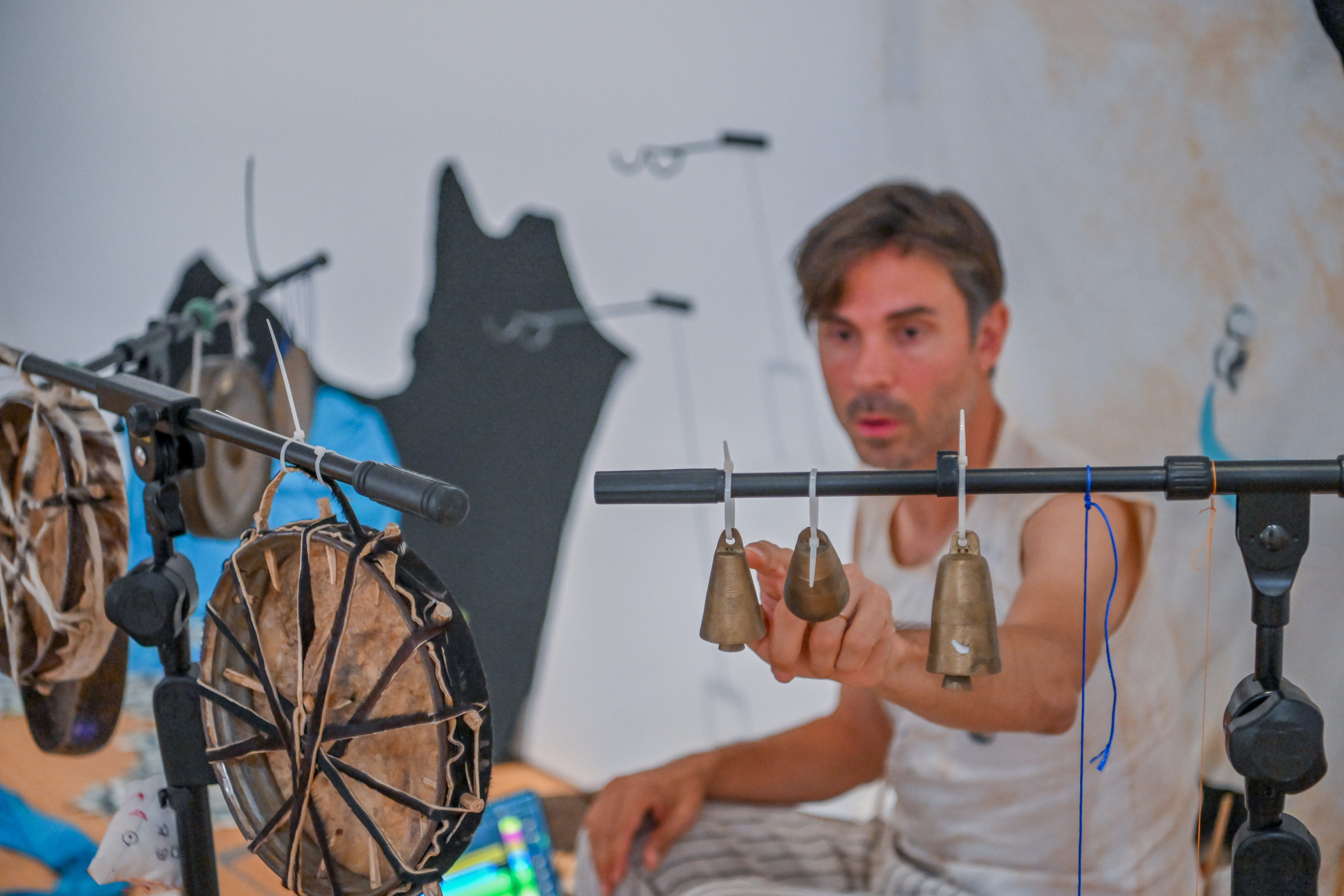 A still from the performance of Entrusted Ground