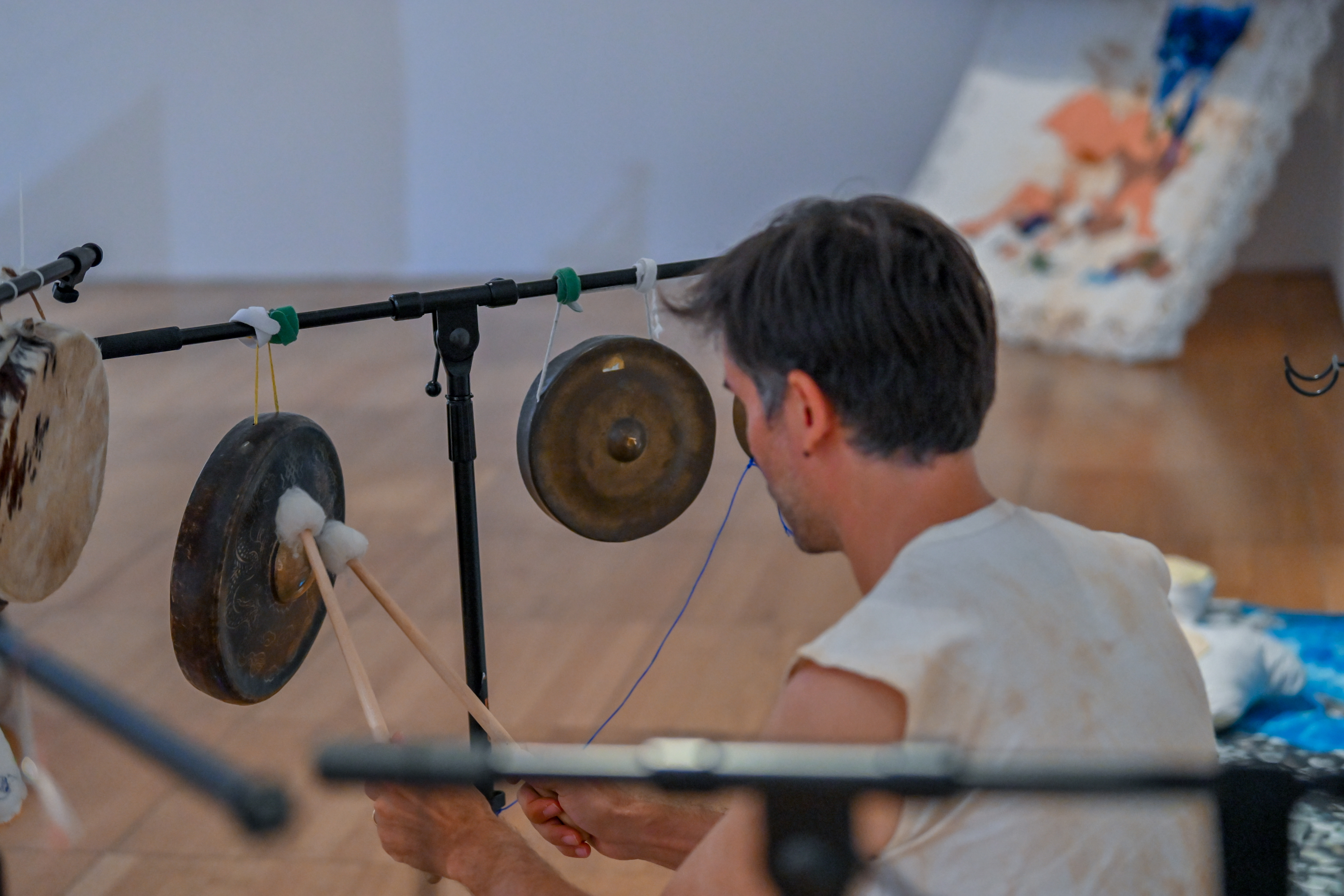 A still from the performance of Entrusted Ground