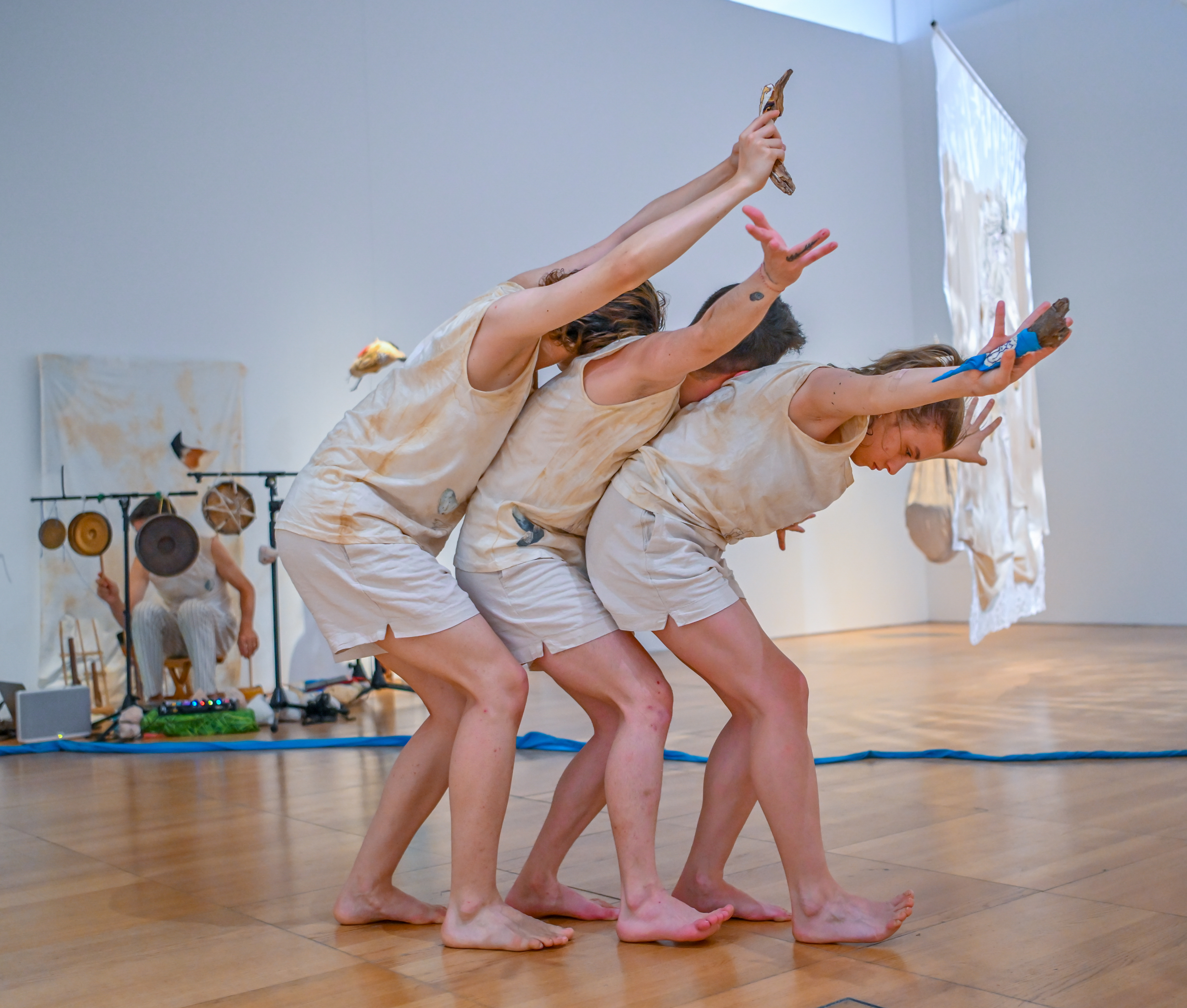 A still from the performance of Entrusted Ground in Abu Dhabi